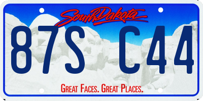 SD license plate 87SC44