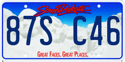SD license plate 87SC46