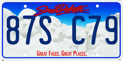 SD license plate 87SC79