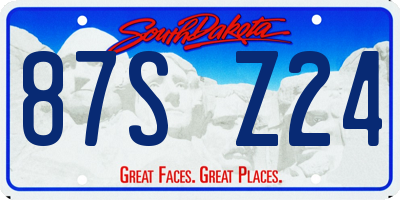 SD license plate 87SZ24
