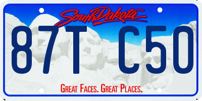 SD license plate 87TC50