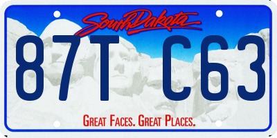 SD license plate 87TC63