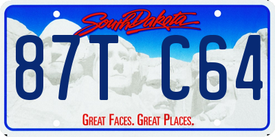 SD license plate 87TC64