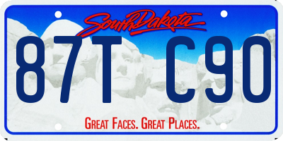 SD license plate 87TC90