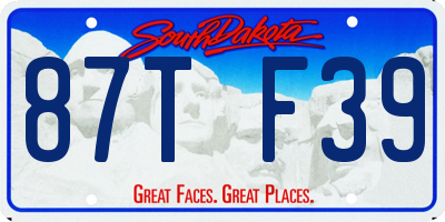 SD license plate 87TF39