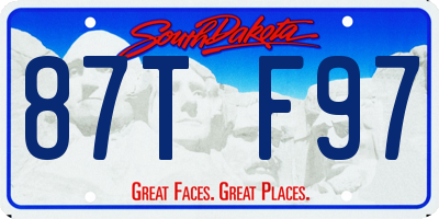 SD license plate 87TF97