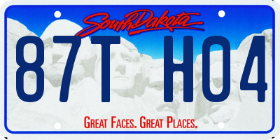SD license plate 87TH04