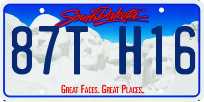 SD license plate 87TH16