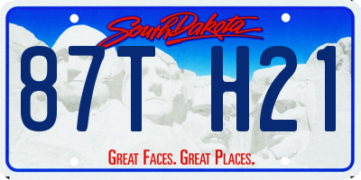 SD license plate 87TH21