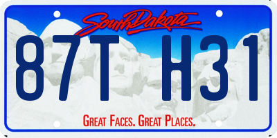 SD license plate 87TH31