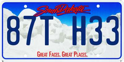 SD license plate 87TH33