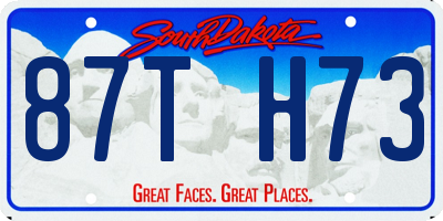 SD license plate 87TH73