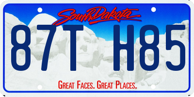 SD license plate 87TH85