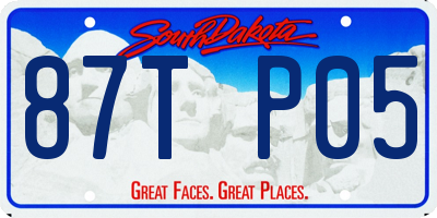 SD license plate 87TP05