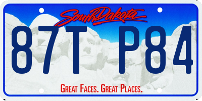 SD license plate 87TP84