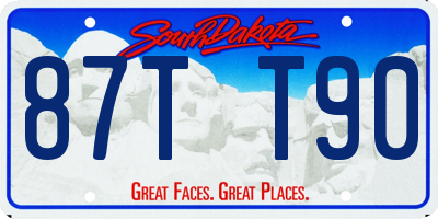 SD license plate 87TT90