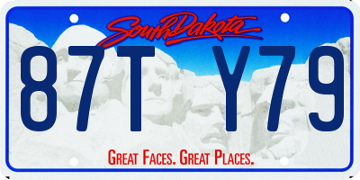 SD license plate 87TY79