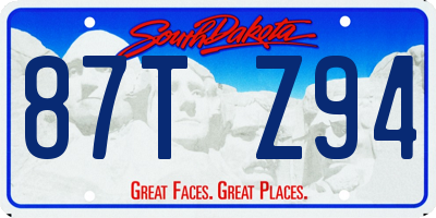 SD license plate 87TZ94
