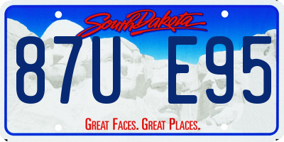 SD license plate 87UE95