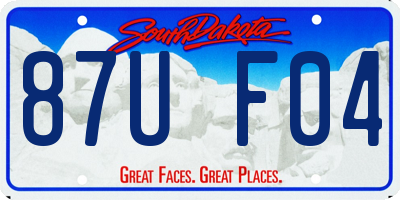 SD license plate 87UF04