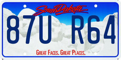 SD license plate 87UR64