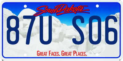 SD license plate 87US06
