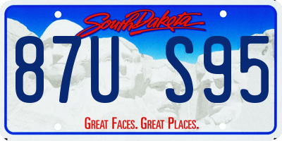 SD license plate 87US95