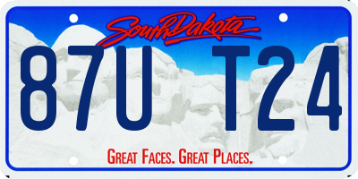 SD license plate 87UT24