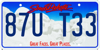 SD license plate 87UT33