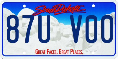 SD license plate 87UV00