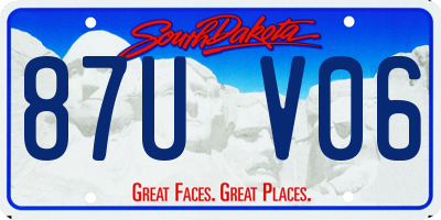 SD license plate 87UV06