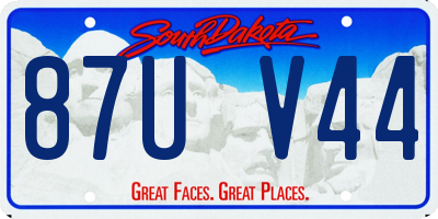 SD license plate 87UV44