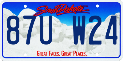 SD license plate 87UW24
