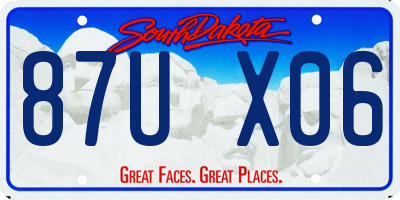 SD license plate 87UX06