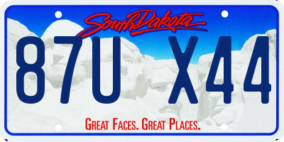 SD license plate 87UX44