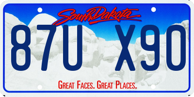 SD license plate 87UX90