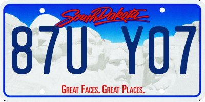 SD license plate 87UY07