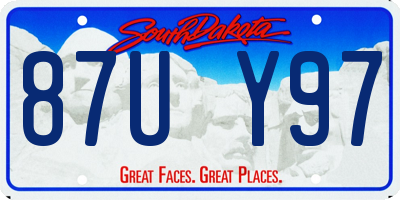SD license plate 87UY97