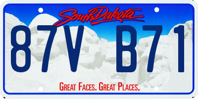 SD license plate 87VB71