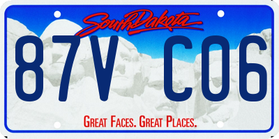 SD license plate 87VC06