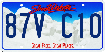 SD license plate 87VC10
