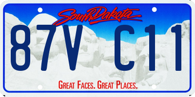 SD license plate 87VC11