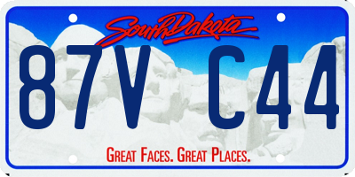 SD license plate 87VC44