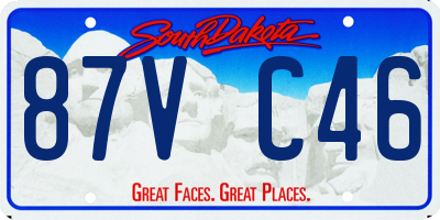 SD license plate 87VC46