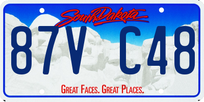 SD license plate 87VC48