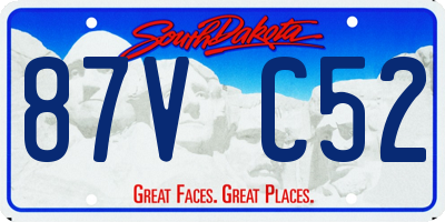 SD license plate 87VC52