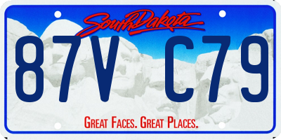 SD license plate 87VC79