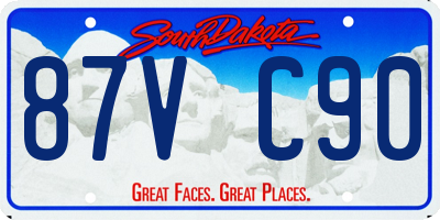 SD license plate 87VC90