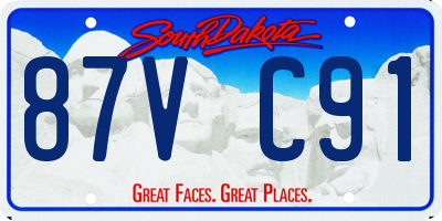 SD license plate 87VC91