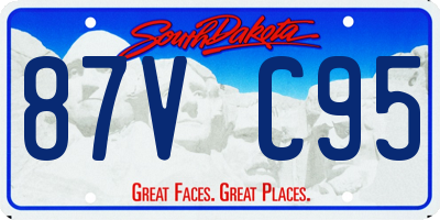SD license plate 87VC95
